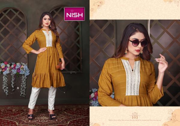 Nish Bubbly Rayon Designer Exclusive Kurti Set Collection